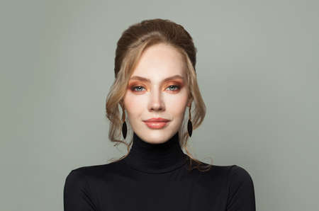 Nice woman face close up portrait