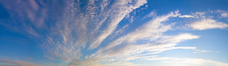 Natural sky clouds beautiful blue and white texture backgroundの写真素材
