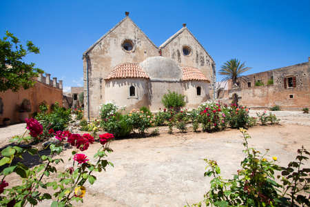 Arkadi monastery on Crete island, Greece. Venetian baroque church.