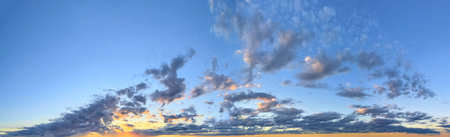 cloudscape background. Dawn sun, sky and clouds