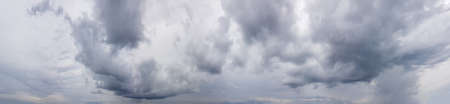 Ponoramic cloudy sky background. gray clouds on sky