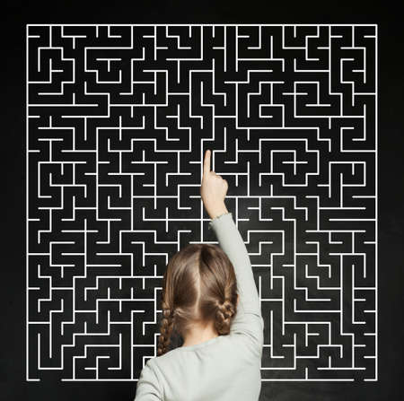 Young girl found a way out of the maze