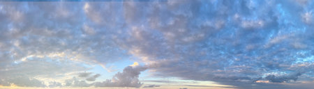 Seasonal clear blue sky background, outdoor landscape. Climate, travel, peace, meteorology and ozone...