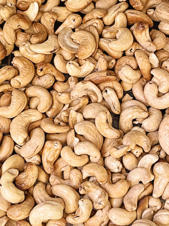 Cashew nut, snack food backgroundの写真素材