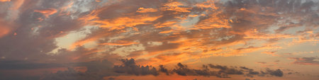 Beautiful sunset sky panoramic skyline horizon travel background