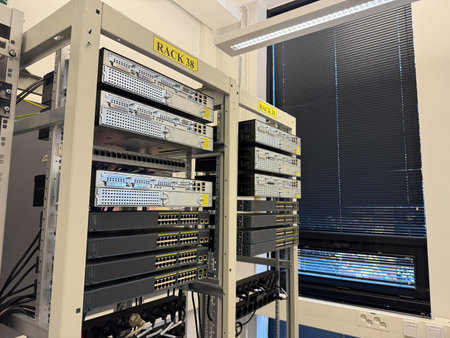 Networking Equipment Indoor, computer technology background