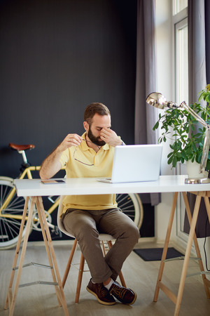 Freelacenr at home officeの写真素材