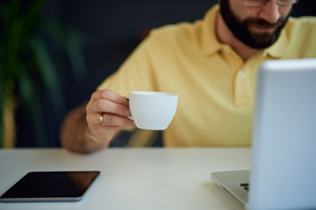 Freelancer at home officeの写真素材