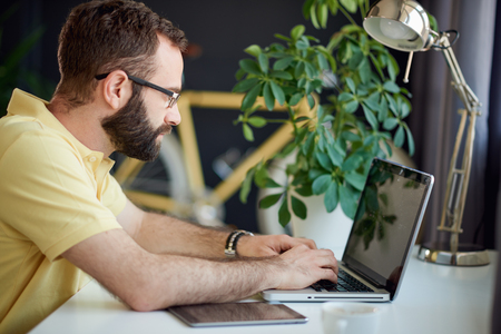 Freelancer at home officeの写真素材