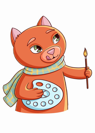 Cat stickers for scrapbooking and social web vector illustrations setのイラスト素材