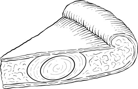 Set of hand drawn Italian food. Black and white vector illustration.のイラスト素材