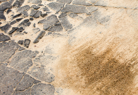 the destroyed asphalt,it is used for a background, design,the top view on ruin, asphaltの写真素材