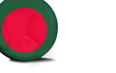 The flag of Bangladesh was represented on the ball, the ball is isolated on a white background with space for your text.の写真素材