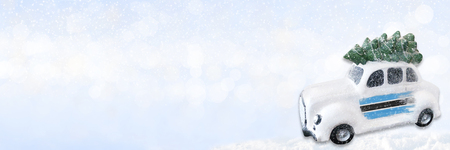 A miniature white Christmas car with a flag of Botswana. Concept of new year or christmas with place for your text.の写真素材
