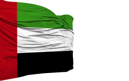 United Arab Emirates flag isolated on white background