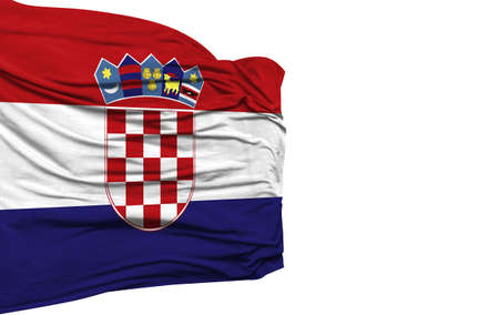 Croatia flag isolated on white background