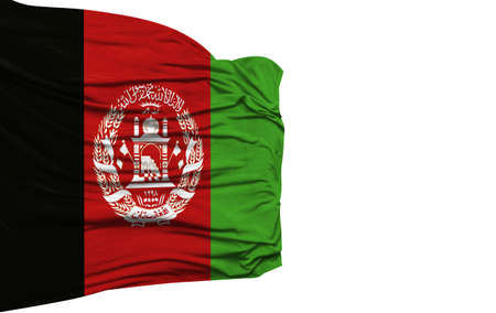 Afghanistan flag isolated on white background