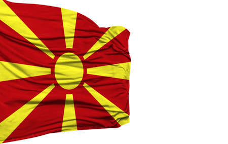 Macedonia flag isolated on white background