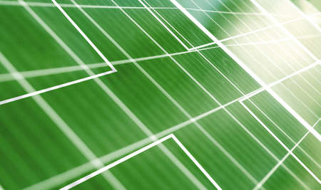 Solar panels on the background of the image of the flag of Ladoniaの写真素材