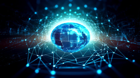 network security system. Personal Data information on Tablet.Information and cyber security Technology Services. Internet Technology, make with Generative AIの素材