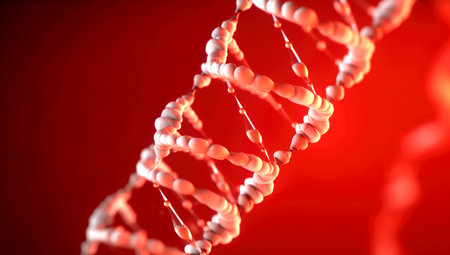 Human cell biology DNA strands molecular structure illustration, made with AI gererationの素材