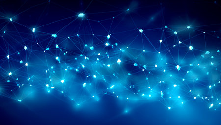 Linking entities. Networking, social media, SNS, internet communication connect concept. Teamwork, network and community abstract. . Made with AI generationの素材