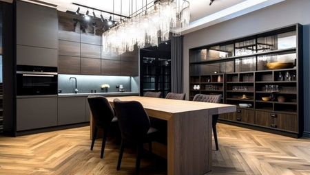 Rent of modern housing sale of new apartment, modern renovation. made with AI generationの素材