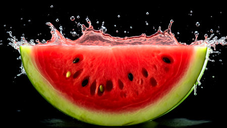 watermelon slices close-up. AI Generatedの素材