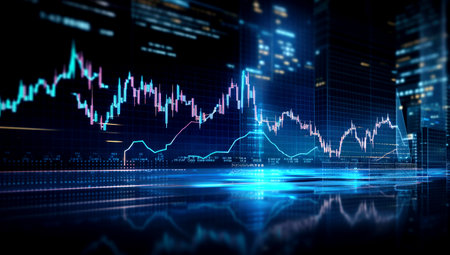 Future of finance with innovative trading. Trade, technology, investment and analysis concept. Generated with AIの素材