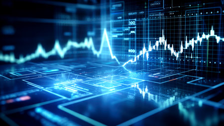 Future of finance with innovative trading. Trade, technology, investment and analysis concept. Generated with AIの素材