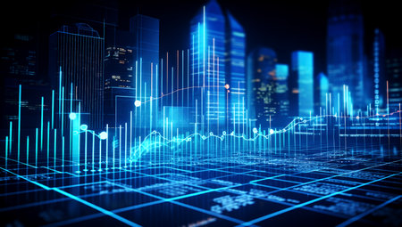 Future of finance with innovative trading. Trade, technology, investment and analysis concept. Generated with AIの素材