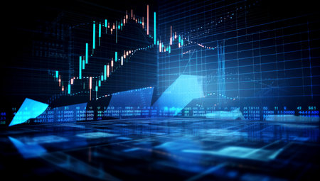 Future of finance with innovative trading. Trade, technology, investment and analysis concept. Generated with AIの素材