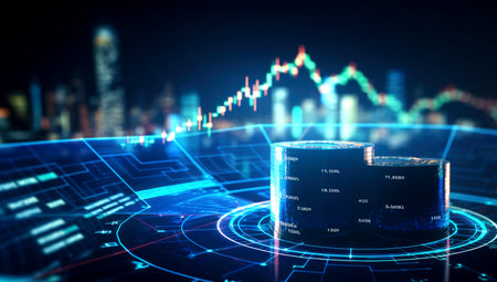 Future of finance with innovative trading. Trade, technology, investment and analysis concept. Generated with AIの素材