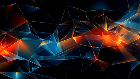 Abstract digital background. Big data visualization. Network connection structure. Science background. Generated with AIの素材
