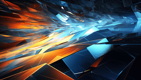 Abstract digital background. Big data visualization. Network connection structure. Science background. Generated with AIの素材