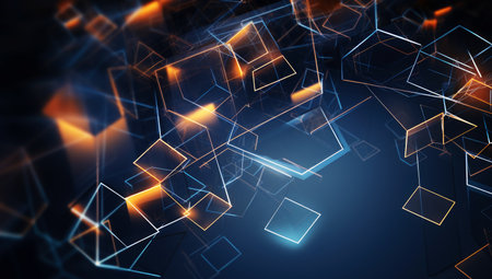 Abstract digital background. Big data visualization. Network connection structure. Science background. Generated with AIの素材