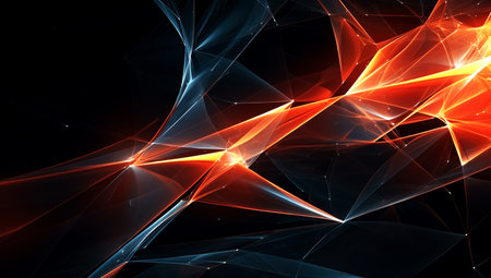 Abstract digital background. Big data visualization. Network connection structure. Science background. Generated with AIの素材