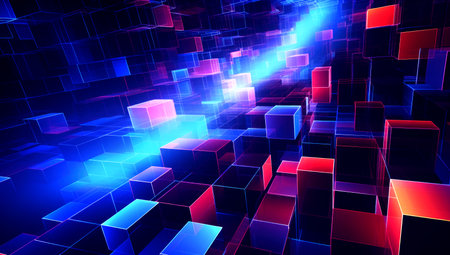 Abstract digital background. Big data visualization. Network connection structure. Science background. Generated with AIの素材