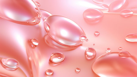 serum bubble pink background for cosmetics product. Generated with AIの素材