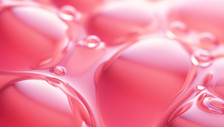 serum bubble pink background for cosmetics product. Generated with AIの素材