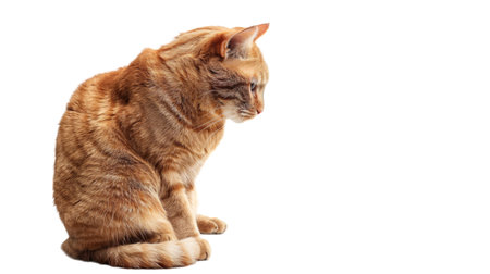 Cute funny cat. PNG file of isolated cutout object on transparent background.の素材