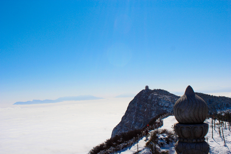 Mount Emei at Sichuanの写真素材
