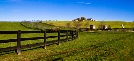 Ranch huts and fencesのeditorial素材