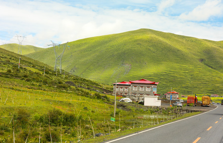 building at roadsideのeditorial素材