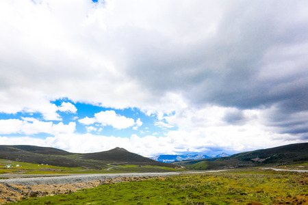 Vast plateau canyon landscapeの写真素材