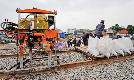 High Speed ??Rail Constructionのeditorial素材