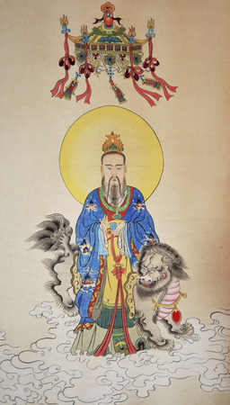 Founder of Taoism paintingのeditorial素材