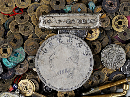 Old coinsの写真素材