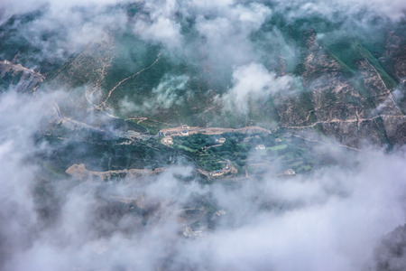 Rain and fogの写真素材