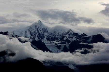 snow mountainの写真素材